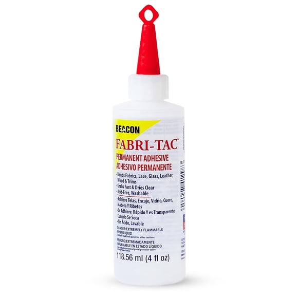Pegamento para tela Fabri-Tac Beacon, transparente, de secado rápido, 120 ml
