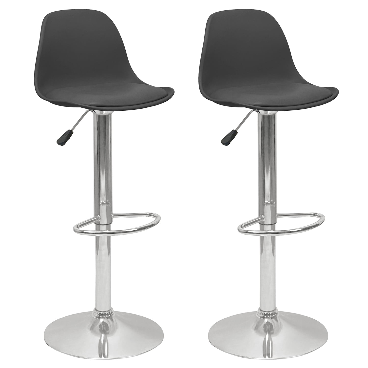 Novahus - Pack 2 Sillas Altas De Bar Orlando-t Negro