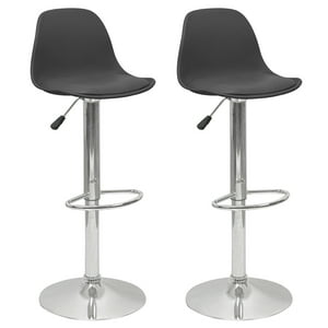 Novahus - Pack 2 Sillas Altas De Bar Orlando-T Negro