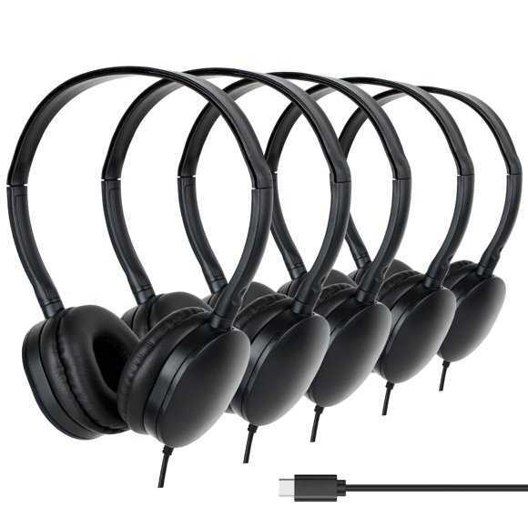 Audífonos GDBOMA USB‑C con cable, paquete de 10, negro
