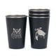 thumbnail image 1 of Set 4 Vasos Acero 480 Ml Negro Fauna Chilena, 1 of 3
