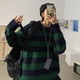 thumbnail image 5 of Otoño Suéters Mujeres Y2k Tejido a puntoting Casual rayas pulóver Jumpers Caliente Chica adolescente ropa de calle Tejido a puntowear 90s Street, 5 of 6