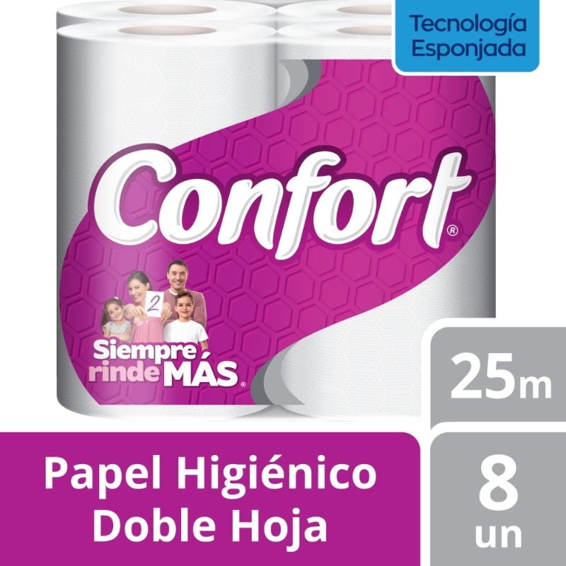 Papel Higiénico Confort 8Un 25 Mt