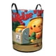 thumbnail image 2 of Rolie Polie Olie Cesta de lavandería de gran capacidad redonda con asa, bolsa para ropa sucia plegable, almacenamiento para dormitorio, baño y lavadero 44x35 cm, 2 of 6