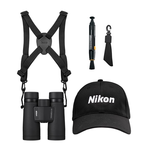 Binoculares Nikon Monarch M7 8x42 con sombrero y paquete de accesorios
