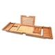 thumbnail image 4 of Bañera De Bambú De Lujo, Bandeja Caddy, Organizador De Baño, Estante, Accesorios Para Bañera, Color Bambú, 4 of 4