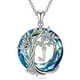 thumbnail image 1 of Collar HESHPAWS Tree of Life con Inicial A-Z Azul, 1 of 3