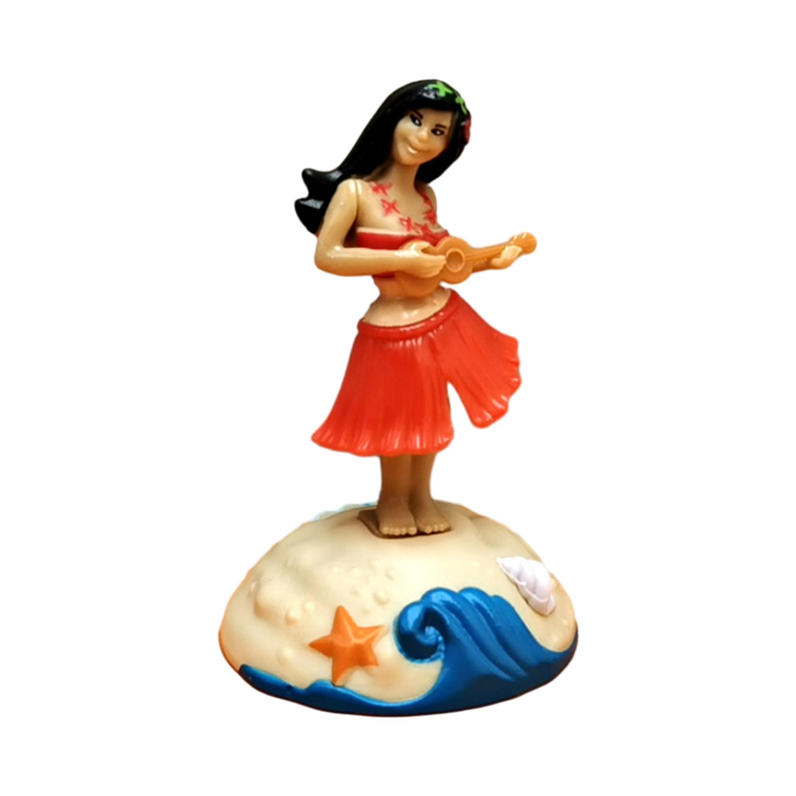 Bothyi - Regalos De Muñeca Hawaiana Para Tablero De Niña Bailarina Hawaiana Para Escritorio De Oficina En Casa Rojo