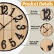 thumbnail image 2 of Reloj de Pared Henescribe 61 cm Metal y Madera Silencioso, 2 of 7