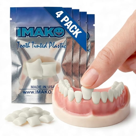 Plástico Tintado para Dientes Imako – Pack de 4, Color Natural