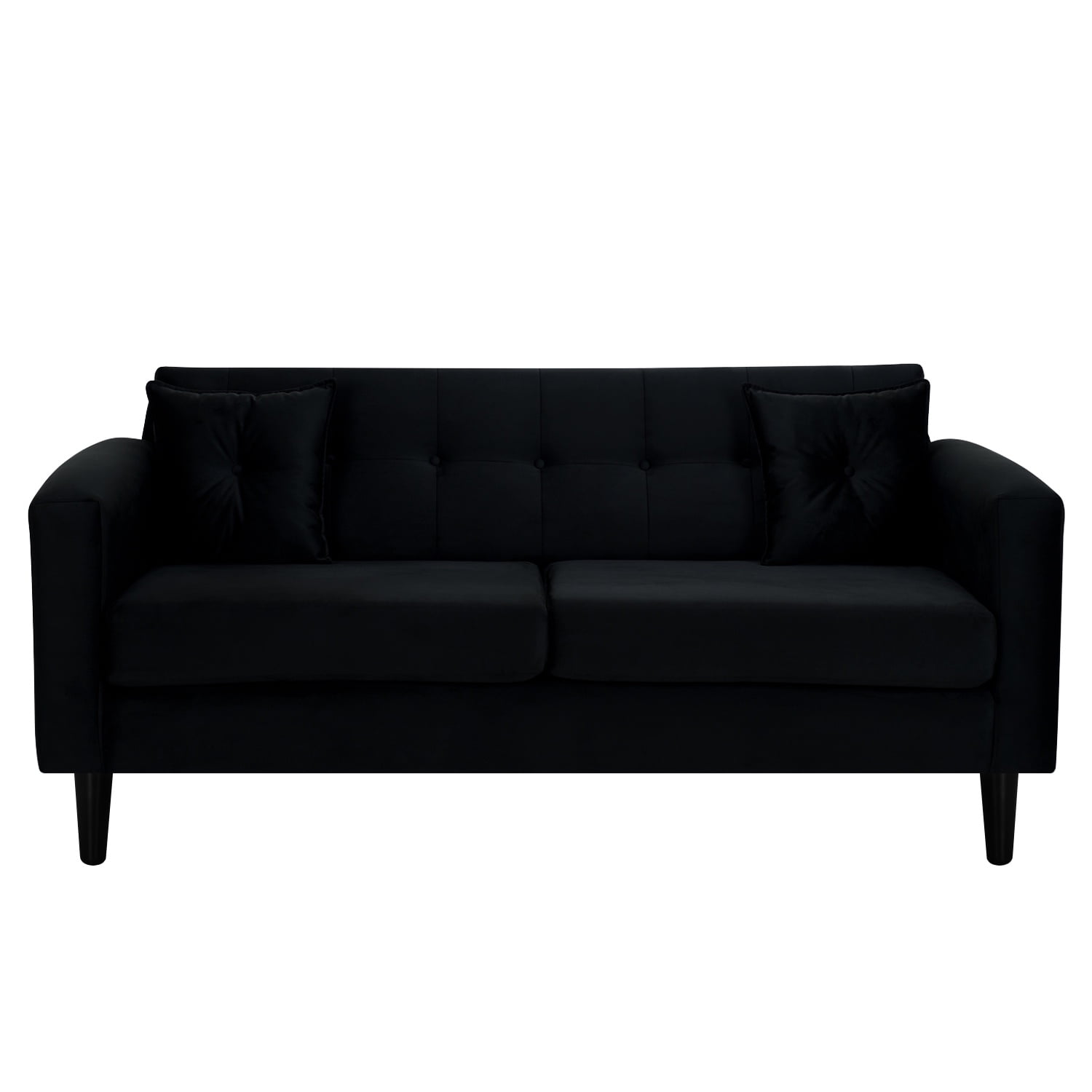 Bodevir - Sofa New Retro 3c Felpa 00 Negro
