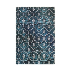 Paperblanks - Agenda 2022 Blue Velvet Mini Tapa Dura Semana A La Vista Horizontal