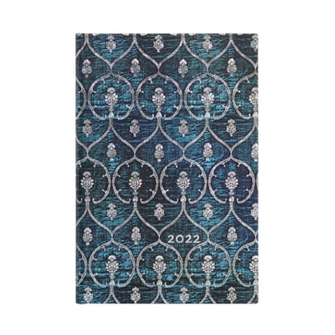 Paperblanks - Agenda 2022 Blue Velvet Mini Tapa Dura Semana A La Vista Horizontal