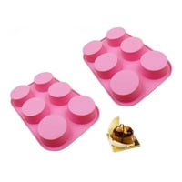 Genérico - Pack X2 Moldes Silicona Moldes Cupcake Molde 6 Cavid Muffin