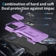 thumbnail image 5 of Funda Armada para iPhone 17 con Tapa Deslizante y Soporte Magnético Giratorio Morado, 5 of 5