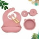 thumbnail image 3 of 6pcs Baby Feeding Set, Silicone Bib, Toddler Training Straw Cup, Baby Self Feeding Spoon Fork – Tableware Suction Cup Bowl For Infant Toddler, 3 of 3