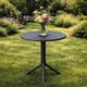 thumbnail image 4 of Mesa Cocina Terraza Jardín Redonda Rostad 77x60x60cm Negra, 4 of 5