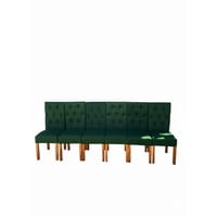 Vitelio - Pack 6 Sillas De Comedor De Madera Capitonés