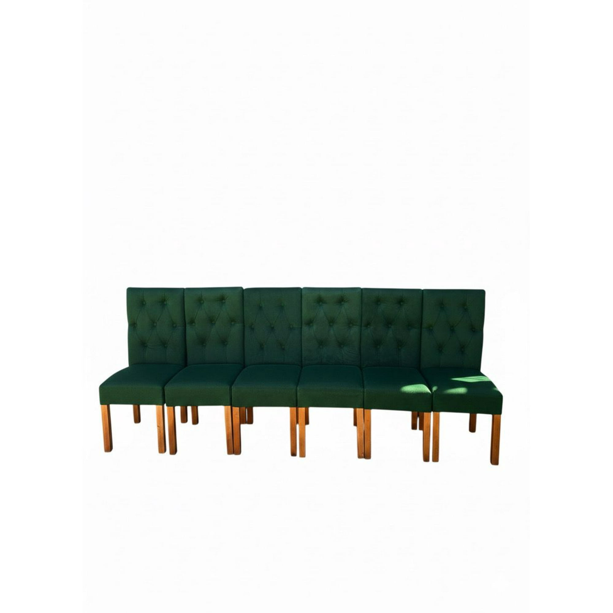 Vitelio - Pack 6 Sillas De Comedor De Madera Capitonés