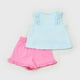 thumbnail image 2 of Conjunto Polera y Short Bebe Niña Celeste Corona, 2 of 5