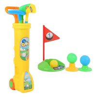 Bothyi - Juego De Palos De Golf Para Niños, Juguetes De Golf Portátiles Para Interiores, Edades 3, 4, 5, 6 Años, Juguete De Fiesta Para Niños, Amarillo