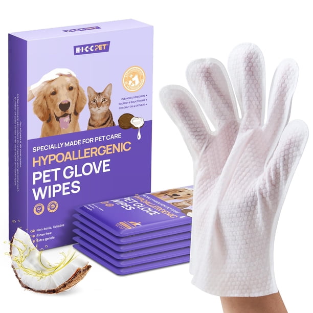 Toallitas de baño limpiadoras y desodorizantes para mascotas HICC PET para perros/gatos