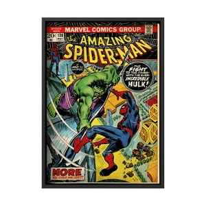 Creango - Cuadro Poster Enmarcado Spider Man Marvel Decorativo