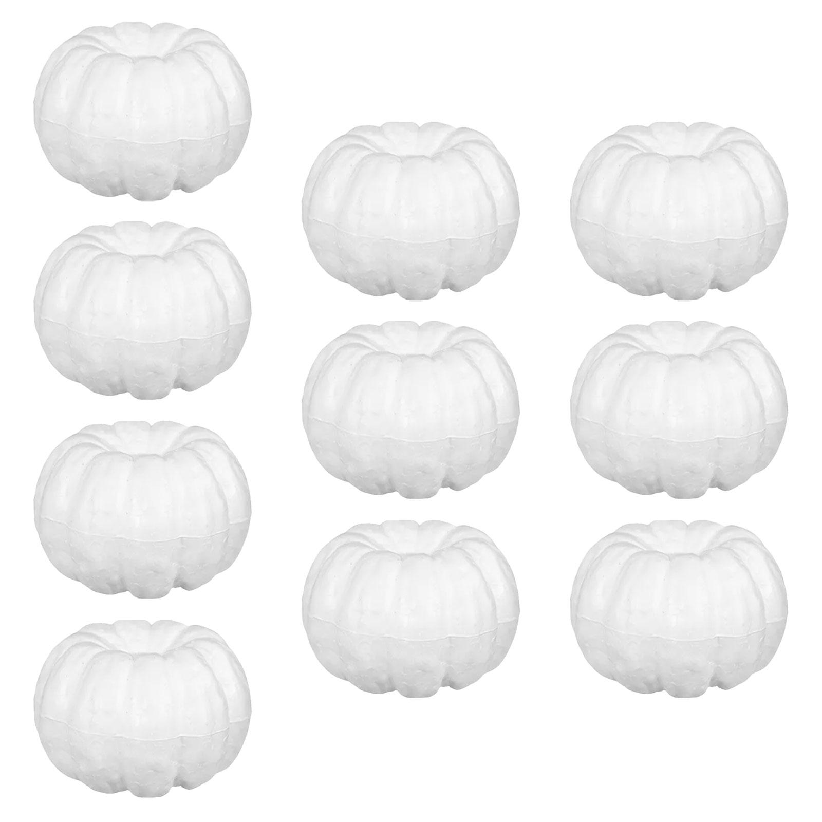 Magideal - 10 Calabazas Artificiales De Espuma, Calabazas Falsas De Poliestireno, Accesorios De Bricolaje Para Fiestas De Halloween, Decoración De Otoño, Cosecha 10Cm