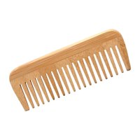 Ioensy - Peine De Pelo De Bambú Peine Desenredante De Dientes Anchos Desenredante Para Cabello Húmedo Y Seco