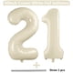 thumbnail image 2 of Globos LVMOQIQIU de 40 pulgadas, blancos, número 21 y beige, número 12, 2 of 6