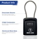 thumbnail image 5 of Caja de Seguridad para Llaves con Candado de Hierro y Cable Negro, 5 of 9