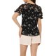 thumbnail image 3 of INSPIRE CHIC Blusas de Chifón para Mujer Mangas Cortas Camisa de Trabajo Floral Tops Negro M, 3 of 6
