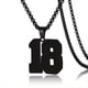 thumbnail image 1 of 1pc Stylish Stainless Steel Men's Athletes Number Pendant Necklace - Perfect for Baseball, Basketball, and Football Teams - Long Chain Necklace with Sports Number - Ideal Gift for Boys, 1 of 5