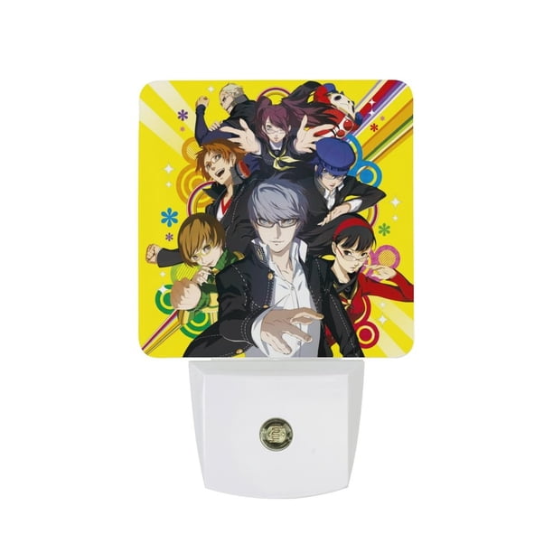 Persona 4 Golden Luz nocturna LED con sensor de anochecer a amanecer para dormitorio, baño, pasillo, escaleras - Lámpara LED nocturna de enchufe, 0.5W - 1 pieza