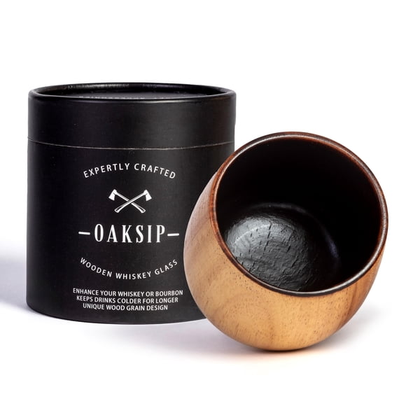 Vaso de Madera para Bourbon Oaksip Old Fashioned Tostado