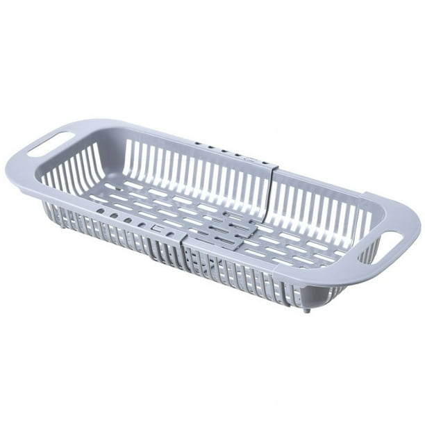 1pc Extend Kitchen Sink Drain Basket, Adjustable Sink Colander For Kitchen Sink, Over The Sink Strainer Basket, Wash Vegetables And Fruits Drain Basket, Home Kitchen Supplies