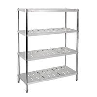 Prochef - Estante 4 Bandejas Perforadas 100X50X155 Cm. Acero Inox