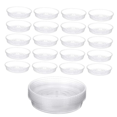 Magideal - 30 Platillos Para Macetas, Base Transparente Para Macetas, Estable, Gruesa, Duradera, Bandeja De Goteo Transparente Para Plantas, Bandeja Para Plantas 25Cm
