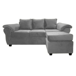 Muebles Mpr - Sofá Ezeiza Felpa Gris