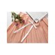 thumbnail image 4 of INSPIRE CHIC Lazo largo ajustable para mujer de color sólido con cuello ajustable, elegante pajarita blanca, talla única, 4 of 5