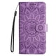 thumbnail image 5 of Funda tipo cartera FOXDOCK para iPhone 16 Pro Max , diseño girasol en relieve, cuero PU, cierre magnético, soporte y tarjetero, 5 of 5