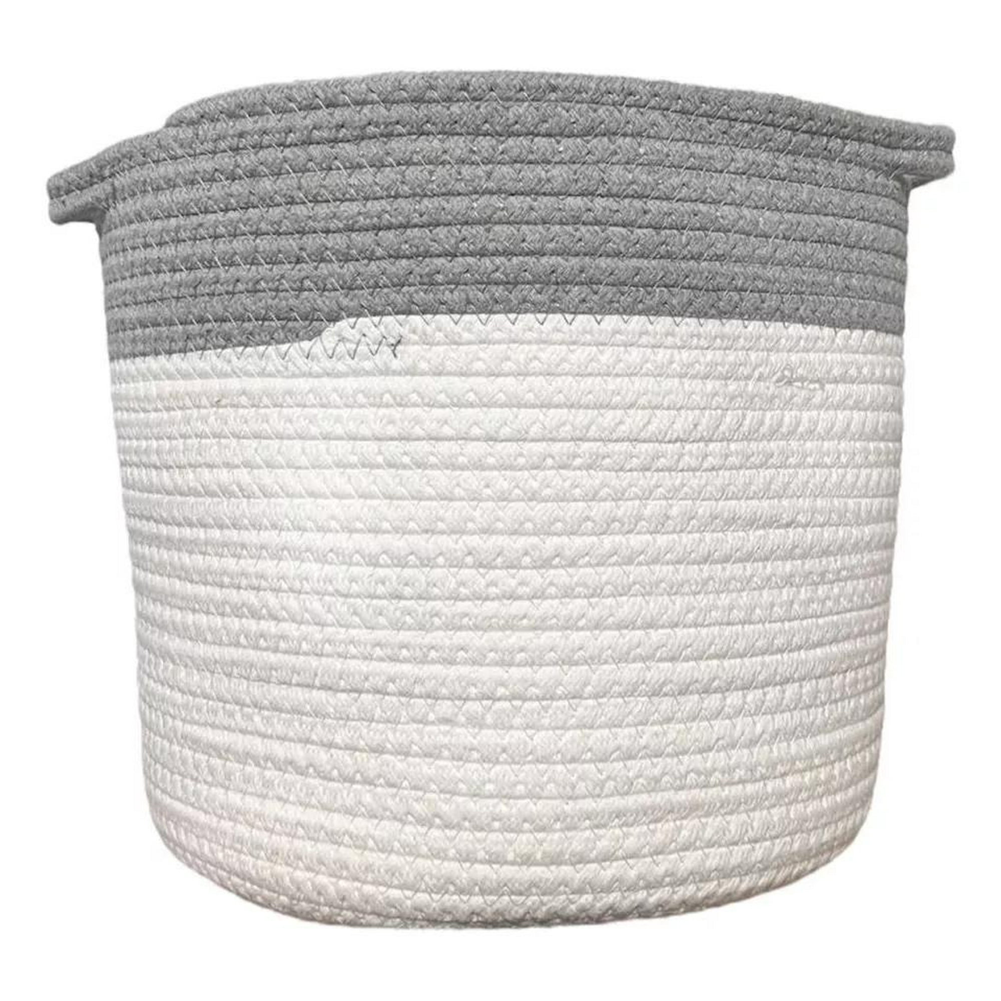 Oem - Macetero Cesto Canasto Maceta De Mimbre Bicolor Mediano