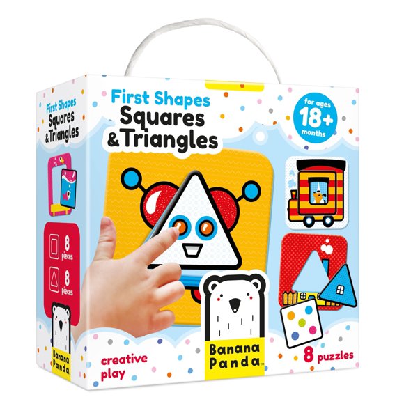 Set de rompecabezas Banana Panda Primeras Formas: cuadrados y triángulos