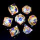 thumbnail image 5 of Set de Dados DND Froggod Pulpo Núcleo Líquido Blanco Oro 7 Piezas, 5 of 6
