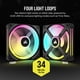 thumbnail image 4 of Kit de inicio triple Fan Corsair iCUE LINK QX120 RGB de 120 mm, 4 of 8
