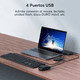 thumbnail image 2 of Adaptador HUB 15cm USB-A a USB 3.0 X 4 - 5 Gbps - Baseus UltraJoy Series - Negro, 2 of 11