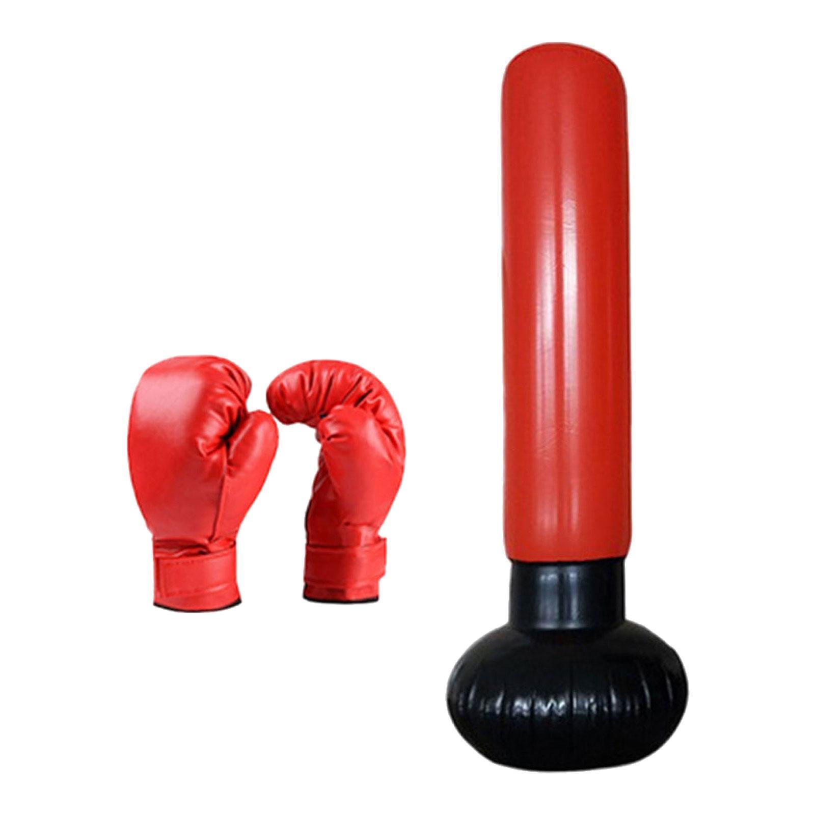 Ioensy - Juguete De Boxeo Multipropósito Inflable Para Niños Para Kickboxing Karate Rojo