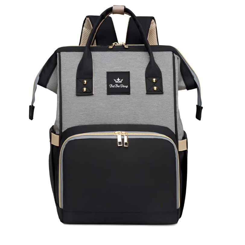 Riqui - Mochila Maternal 3 En 1 Negro Gris/negro