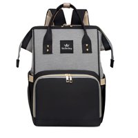 Riqui - Mochila Maternal 3 En 1 Negro Gris/Negro