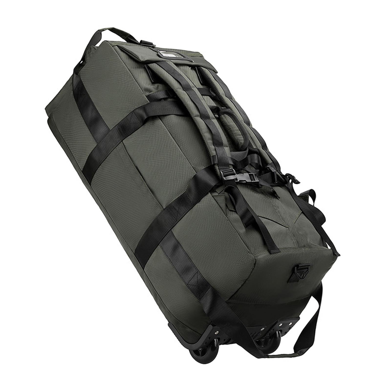 Magideal - Bolsa De Lona Con Ruedas Bolsa De Prenda Rodante Malura De Equipaje De Transporte Multifuncional Para Campamento Bolsa De Almacenamiento Picnic Viajan Verde